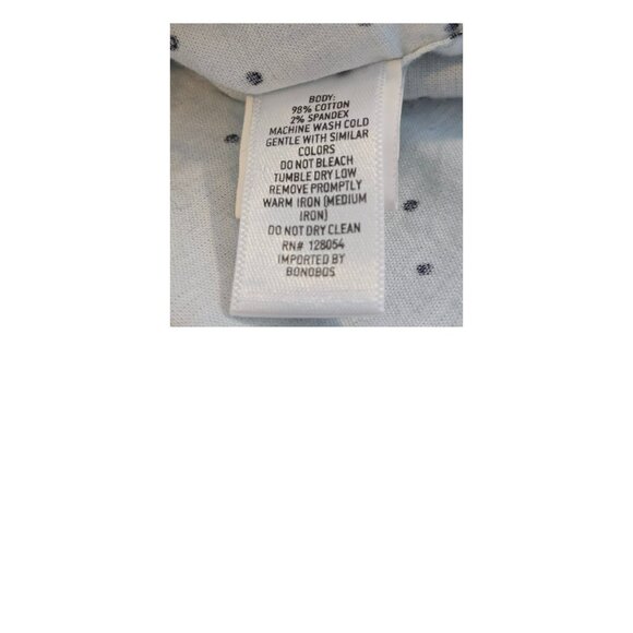 Bonobos Medium Men's Shirt Stretch Button Down Short Sleeve Blue Polka Dot - Picture 3 of 7